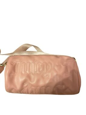 Juicy Couture Blush Pink Quilted Logo Crossbody Shoulder Bag